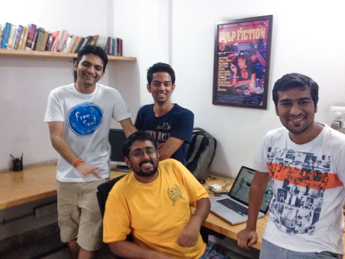 Yours truly, Souvik (in yellow), Ayush and Prateek